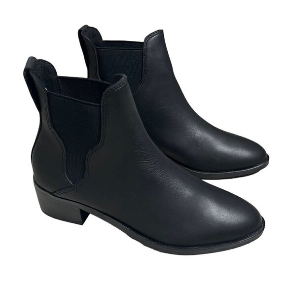 Soludos Marfa Black Leather Chelsea Ankle Bootie Size 5 NWOB - Picture 6 of 12